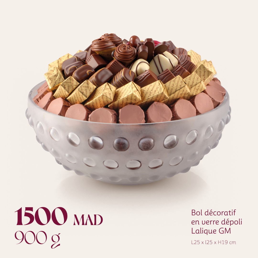 Bol décoratif en verre dépoli Lalique